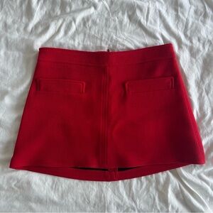 Zara red mini skirt